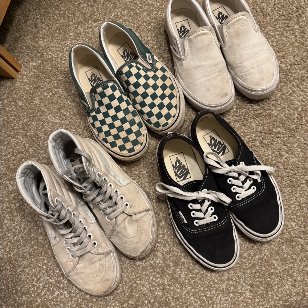 Vans Assorted Sneakers - white sk8 hi , white slip on van